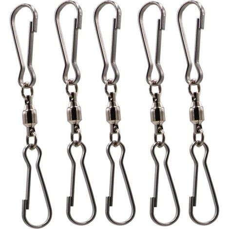 Lot de 5 accessoires pour éolienne, rotation fluide, double clip, émerillons, cintres, queues en spirale, torsadeurs, chaussettes à vent (1/4)