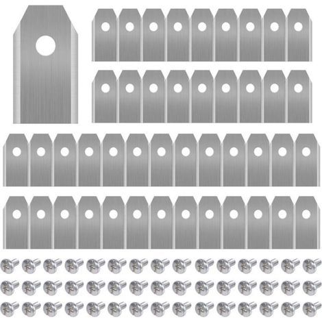 45 silver titanium replacement blades for Husqvarna robotic lawnmowers - Suitable for domestic and household use. (1/5)