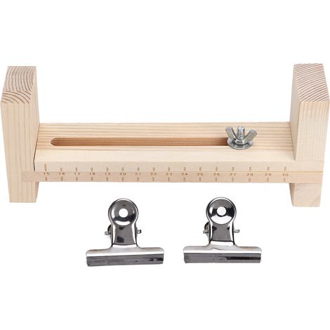 Étaux en U pour Bracelets en Bois - Kit de Fabrication de Bracelets avec 2 Pinces et Échelle Transparente - Outil de Tissage DIY