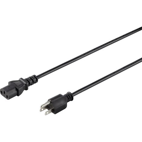 Sygonix SY-5042736 Kaltgeräte Anschlusskabel  Schwarz 2.00 m