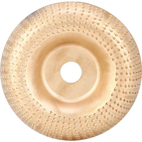 Ortviai Disque de ponçage et sculptage pour bois compatible meuleuse d'angle – acier trempé doré, Ø 105 mm, alésage 16 mm (1/5)