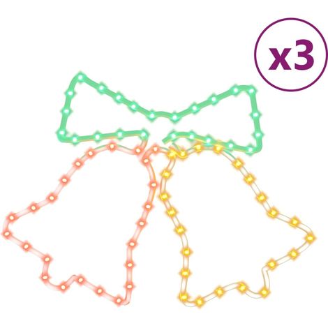 Maison Exclusive - Figurines de cloches de Noël avec 72 LED 3 pcs 50x56 cm (1/5)