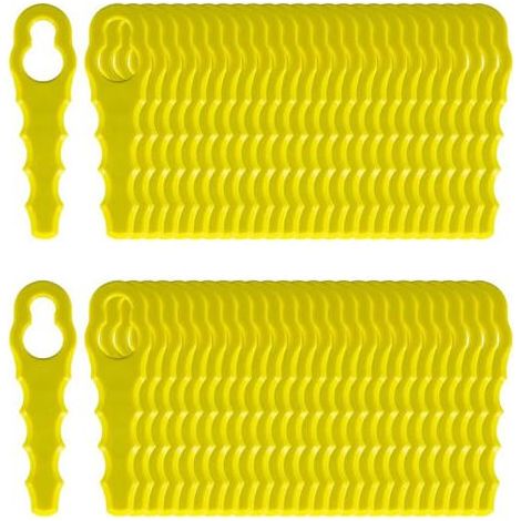 50 pièces Lames de Rechange For Ryobi Coupe Bordure, Têtes Double Lames Dentelées RAC155 RAC157 RAC158 (1/5)