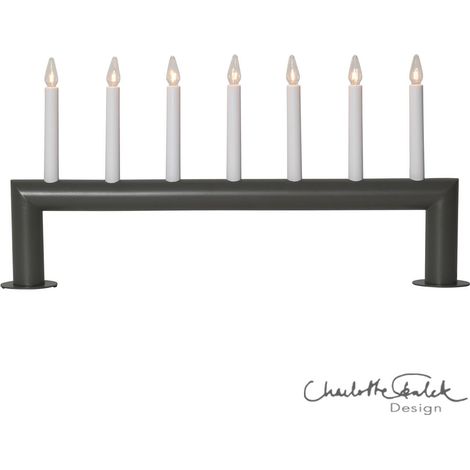 Star Trading Arc de lumière à 7 flammes 'Circum', bois, carré, anthracite