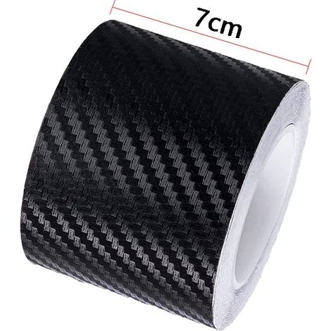(7 m,7 cm) Autocollants de protection de seuil de porte/pare-chocs en fibre de carbone nano 3D à faire soi-même,film de protection imperméable,1/3/5/7/10 m (1/3)