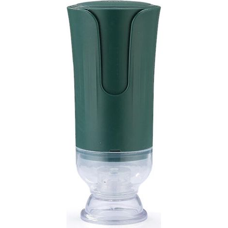Neues Trendprodukt mit 5 Vakuumbeuteln, Handpumpe, schwarzem ABS-Kunststoff, Ein-Knopf-Schalter, kleinem Frischhaltegerät, grün (1/5)