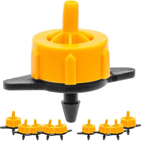 Set di 10 Gocciolatore autocompensante 16 litri/ora per irrigazione, smontabile. Gocciolatore adatto alla microirrigazione