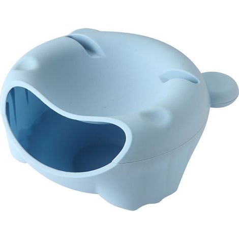 Poubelle de bureau maison chambre salon bureau Mini plastique cadeau assiette de fruits Table lit paresseux poubelle poubelle(bleu)