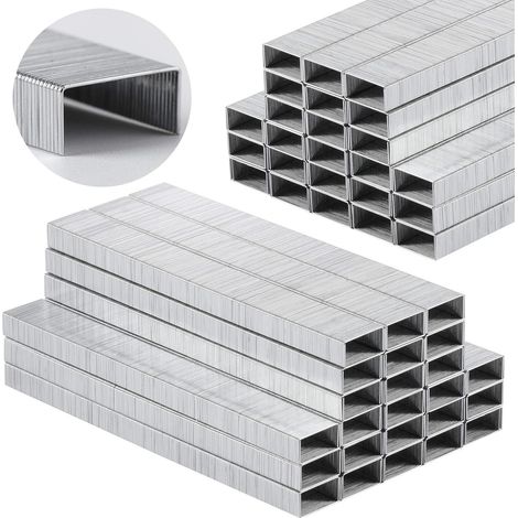 Agrafeuse, 10 000 agrafes, agrafes de 6,35 mm (1/4 pouce), capacité de 20 feuilles (26/6), agrafes standard, agrafes de bureau, agrafes anti-bourrage, recharge d'agrafes, une seule touche (1/5)