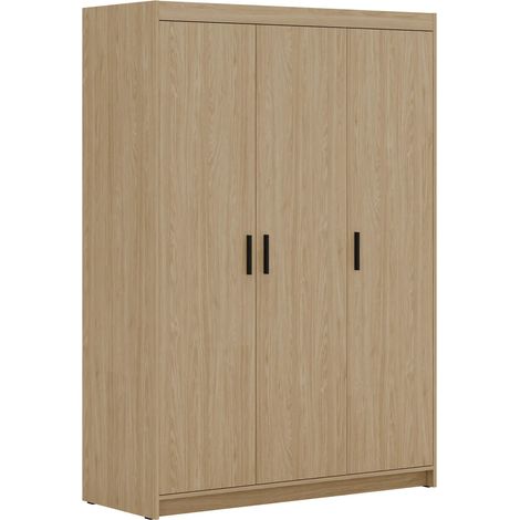 AX LIVING Storicos 3T 3 türig Kleiderschrank Geölte Eiche 133cm Breite, modern