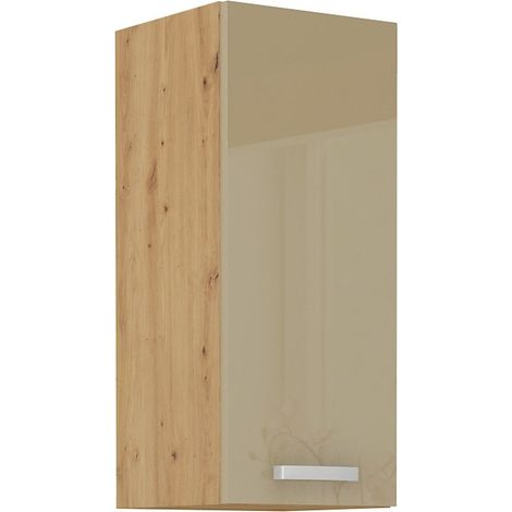 Hängeschrank 30 Eiche Artisan Cappuccino Hochglanz Küchenzeile Küchenblock Küche (1/4)