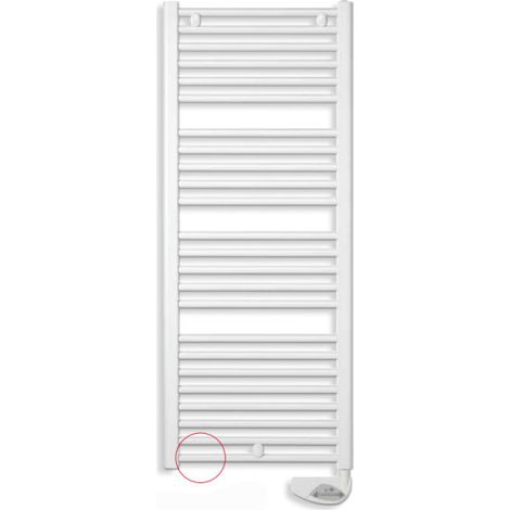 Finimetal – Sèche-serviette mixte 1000W en acier – Tubes ronds horizontaux – Fixations murales incluses – T102MH (1/2)