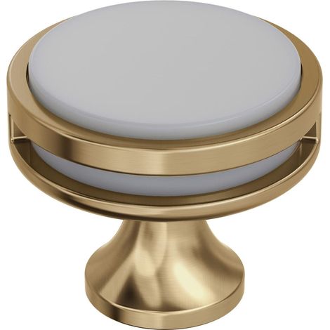 Bouton de placard Bronze champagne acrylique givré Bouton de tiroir de 35 mm de diamètre Oberon Quincaillerie de cuisine et de salle de bain Quincaillerie pour meubles (1/5)