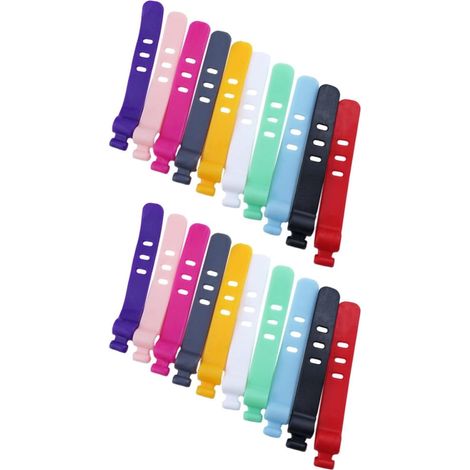 Organisateurs de Gestion des Câbles en Silicone 50pcs pour Bureau et Maison Sangles de Câble Antienchevêtrement pour Rangement et Chargeurs (1/5)