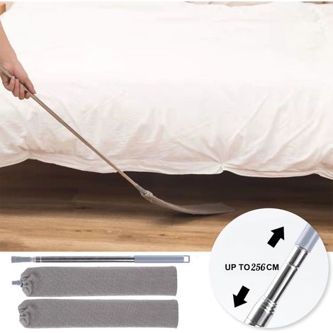 Poussière télescopique, pulvérisateur microfibre avec poignée en acier inoxydable, brosse à poussière souple lavable pour canapé (1/5)
