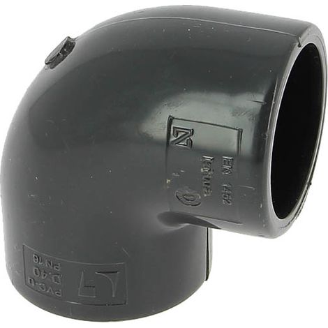Coude PVC pression femelle-femelle 90° Ø40 (1/4)