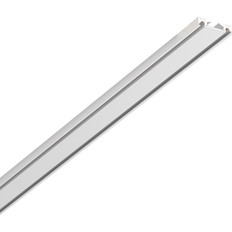 Binario magnetico sottile per montaggio a superficie, bianco, 100 cm + tappi terminali (1/5)