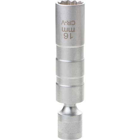 Douille magnétique pivotante pour bougie d'allumage, entraînement 3/8", outil d'extraction à angle de 12°, 14 mm