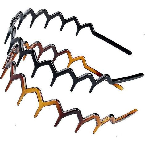 Set aus 2 gezahnten Haarbändern, Kunststoffkämmen, Haaraccessoires (1/5)