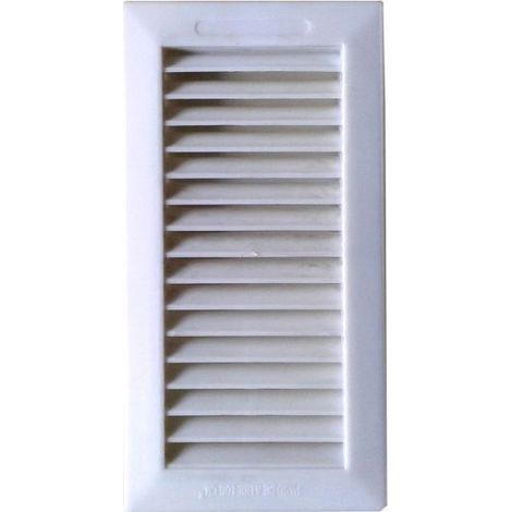 REJILLA EMPOTRAR C/PESTAÑA 13.3x26cm+MARCO ABS BLANCO (G) (1/2)