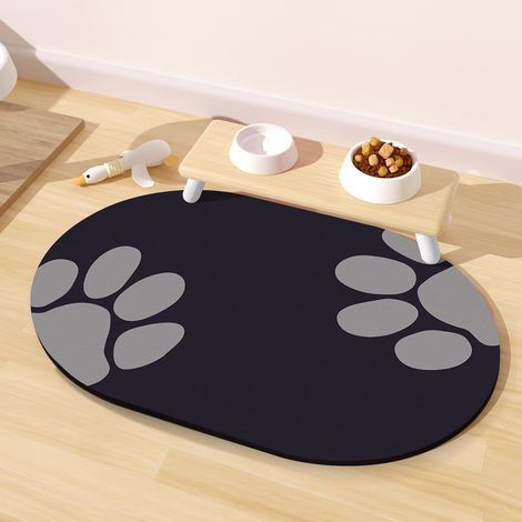 1 Tapis Gamelle Chien Chat, Antidérapant 71x43CM, Absorbant Caoutchouc, Pour Distributeur Automatique (1/5)