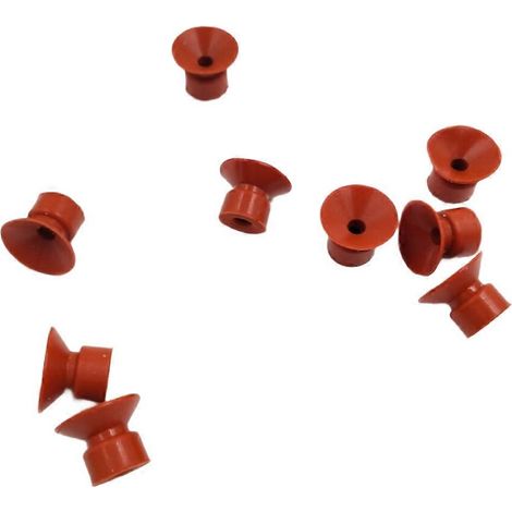 100 ventouses en caoutchouc marron 20 x 15 x 6 mm pour pièces d'impression (1/5)