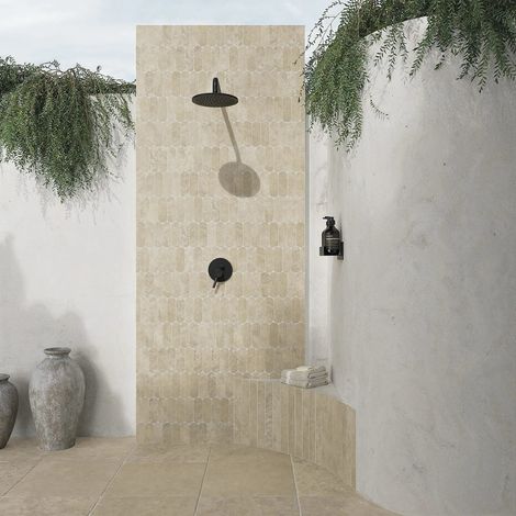 Carrelage Intérieur Effet Pierre CROSSCUT 44x44 cm Walnut (1/5)