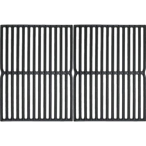 38CM X 28.6CM Grille de cuisson en fonte 7522 pour Weber Spirit E/S-210 220 (avec boutons de brûleur latéral), Genesis Silver A (PAS POUR B&C), Spirit 500, pièce de rechange 7521
