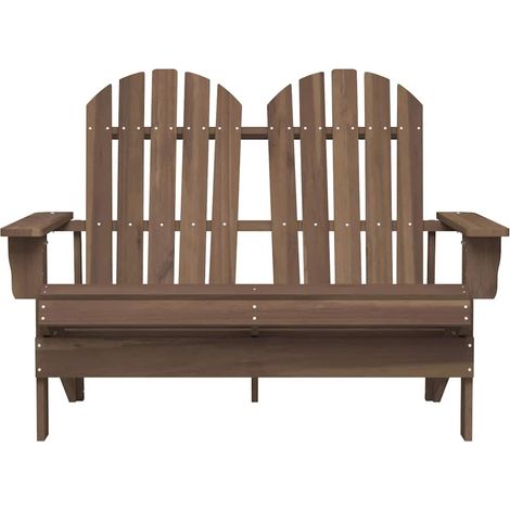 Maison Exclusive - Adirondack-Gartenbank 2-Sitzer Massivholz Tann