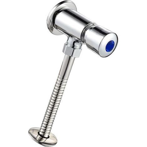 Grifo de inodoro de acero inoxidable con recubrimiento PVD y pulsador para cisterna de descarga retardada [PAQUETE 1] (1/5)