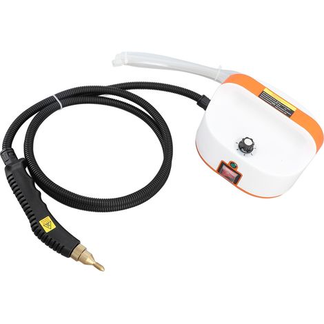 Nettoyeur vapeur haute température sous pression, portable, avec têtes de brosse pour voiture, cuisine et salle de bain. Couleur orange et rouge. Prise UE 220 V. (1/5)
