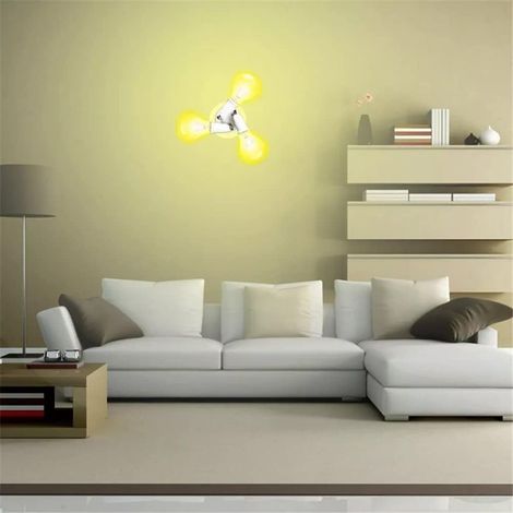 3 en 1 E27 Socket adaptateur répartiteur, Adaptateur De Douille D'ampoule E27, Séparateur à 3 Têtes, Angles Réglables, Utilisation Intérieure Et Extérieure Pour Plafonnier Ou Lampe (1/5)