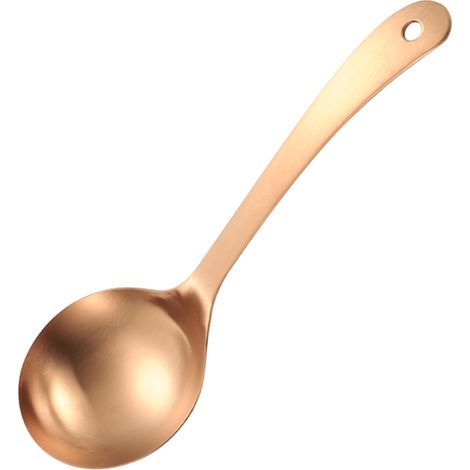 1 Cuillère à soupe, Acier inoxydable 304, Finition mate givrée, Manche long épais, Cuisine maison restaurant (1/5)