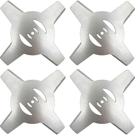 Accesorios para cortacésped, accesorios para herramientas eléctricas de jardín, juego de 4 piezas, cuchilla metálica de 4 dientes para desbrozadora eléctrica.