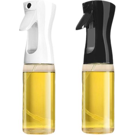 2 Pièces Spray Huile Cuisine en Verre, 220ml Vaporisateur avec Pinceau Silicone pour Grillades, Pâtes, Salades (1/5)