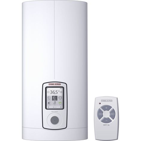 Stiebel Eltron DHE Connect 18/21/24 Chauffe-eau instantané 234467 entièrement électronique, avec télécommande, blanc, 400 V