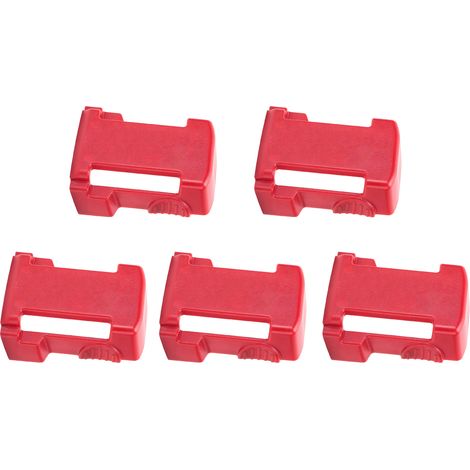 5-teiliger Batteriehalter für Milwaukee M18, rotes Montagezubehör für Lithium-Akkus