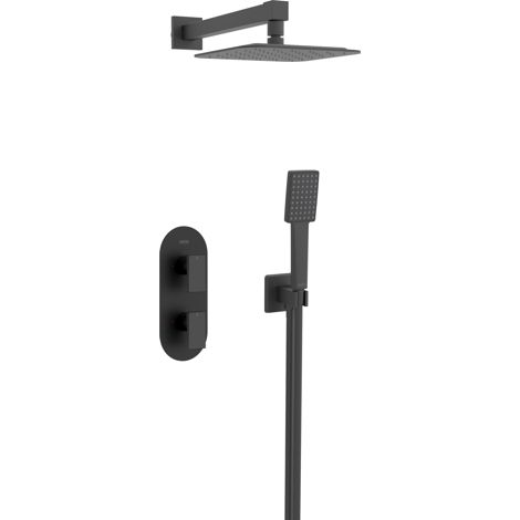 Bristan Tangram Concealed Dual Control Shower Pack2 Black