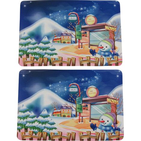 Christmas Indoor Festive Doormat X2 (Xmas Welcome Front Entry Floor Non Slip Mat) (1/4)