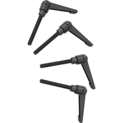 4 Poignées de Serrage Métalliques Réglables M8 Filetage Mâle 70mm Fixation pour Machines - Lot de 4 (1/5)