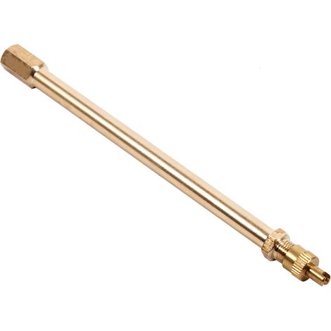 Tige de prolongement de valve pour pneu auto, extension droite en laiton 140 mm, capuchons de valve, rallonge filetée, accessoire de gonflage robuste, kit de rechange (1/5)