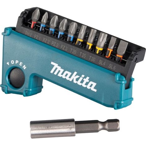 Makita 11 Piece Impact Premier Torsion Screwdriver Bit Set + Magnetic Bit Holder