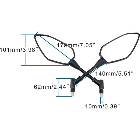 GOOFIT motorcycle rearview mirror for off-road vehicles, suitable for CFMoto NK150. (1/4)