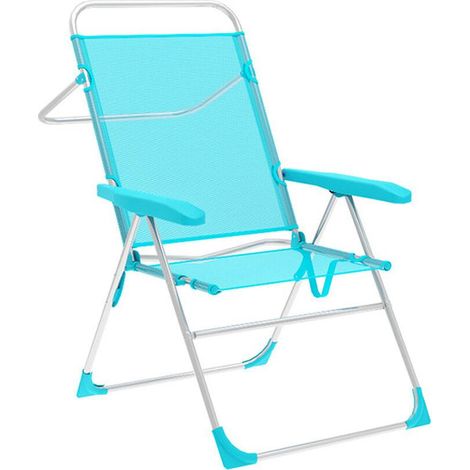 Marbueno Faltstuhl Aluminium 5 Positionen Aquamarin