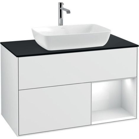 V&B Waschtischunterschrank FINION 1000x603x501mm Regal glos. wh glos. wh (1/4)