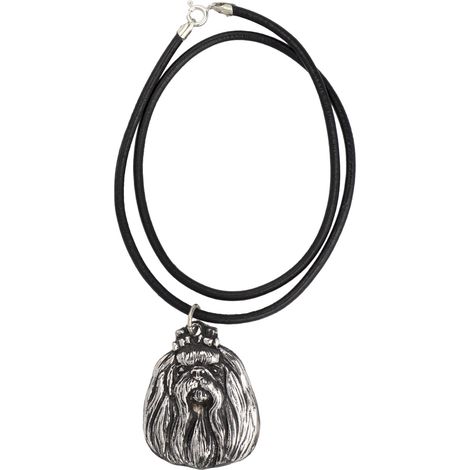 Maltés, Bichón Maltés, Maltés - collar para perro, colgante bañado en plata para amantes de los perros, joyería única de Art-Dog (1/4)