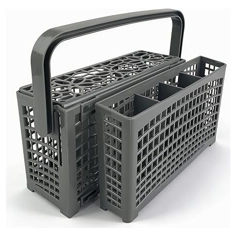 Panier à Couvert Universel, 23.5 (8.2+4) 13 cm, Panier à Couverts Universel, Avec Poignée Pliable, Gris (1/5)