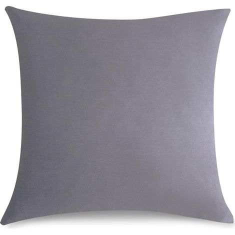 Federe 80x80 cm in cotone traspirante, colore grigio, set da 2