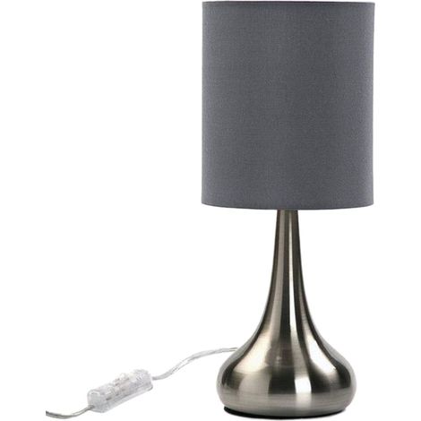 Lampe de table en métal gris (1/2)
