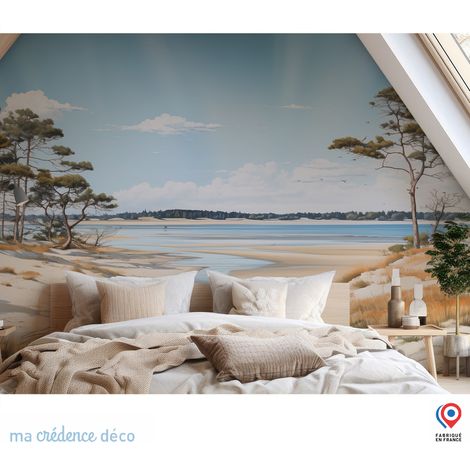 Papier peint : Plage sud-ouest, Aquarelle 4 - Intissé - 200 cm - 280 cm (1/5)